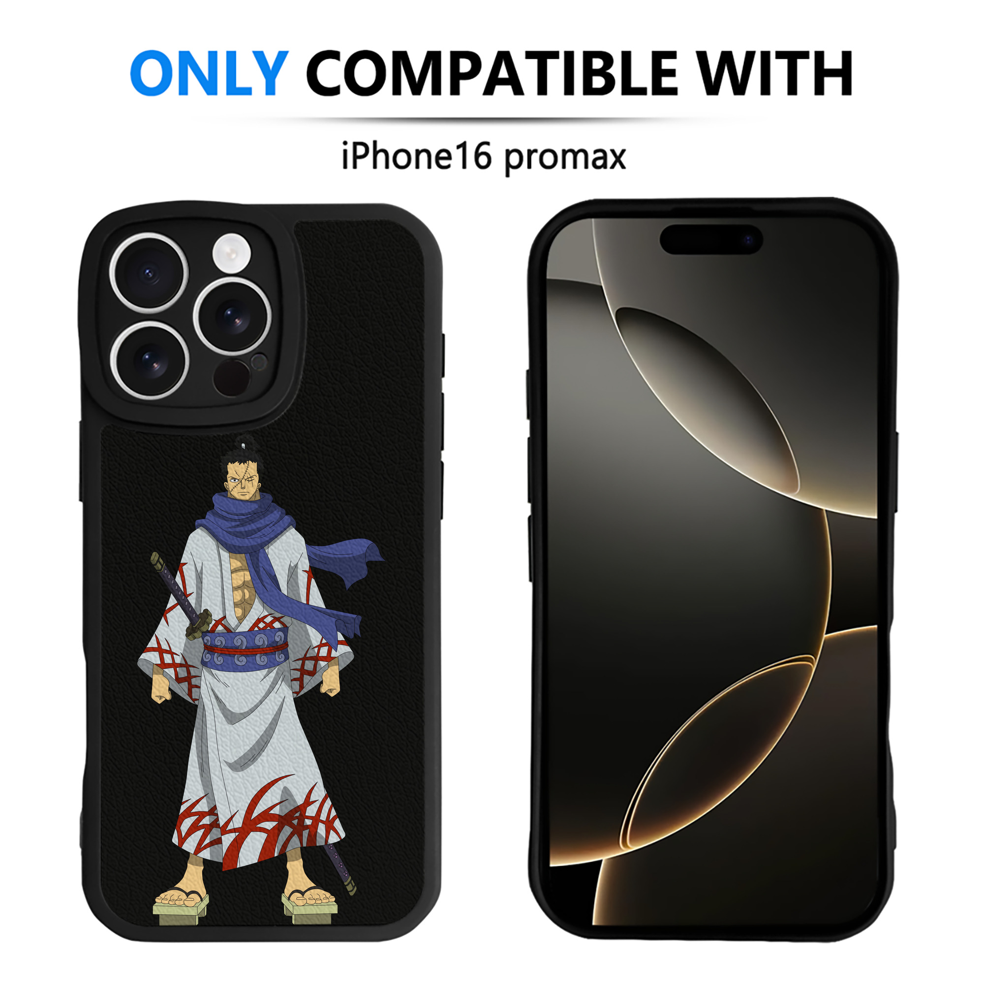 （画像用） ワンピース ロロノア・ゾロ ONE PIECE Roronoa Zoro 【iPhone 16シリーズ対応】シリコンスマホケース（レザー調） 材質：シリコン